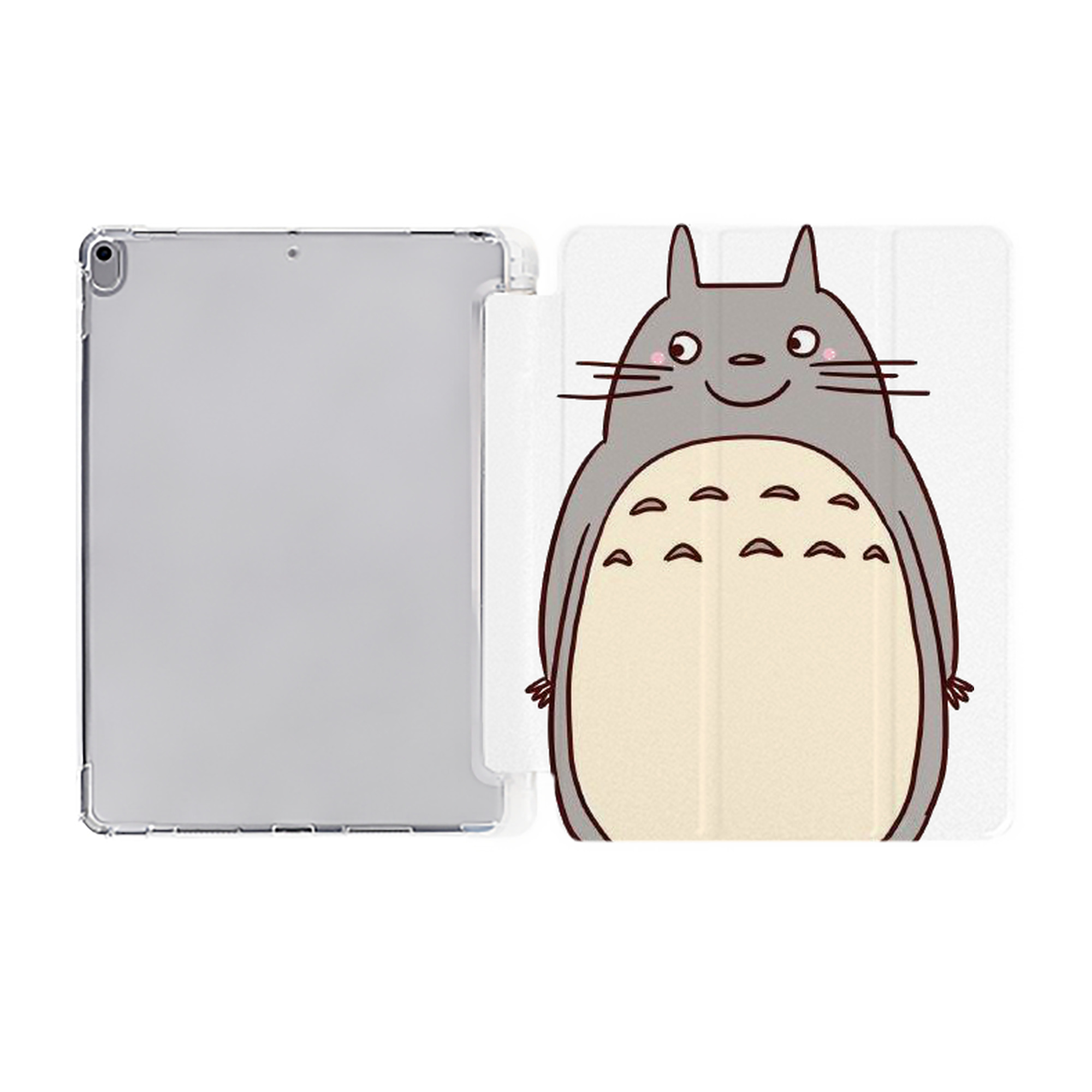 （画像用） となりのトトロ 草壁メイ 草壁サツキ My Neighbor Totoro Satsuki Kusakabe Mei Kusakabe IPad ケース ペン収納付き 三つ折りスタンド PUレザー×シリコン 対応機種9.5/10.5/10.9インチ